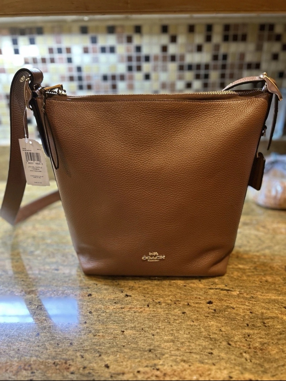 Coach Redwood Pebbled Leather Duffle Crossbody